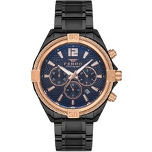 Ferro FM31248A-R Quartz Çelik Siyah 45 mm Erkek Kol Saati