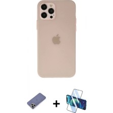 Pileli Store Pilelistore™ iPhone 12 Pro Max Kılıf Atlas Minimal Prime - Siyah 3D Antistatik Seramik Nano Ekran Koruyucu + Metal Kamera Lens Koruma Cam - Gd