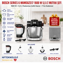 Bosch Series 6 1600 W 5.5 Lt Mutfak Şefi + Dijital Mutfak Tartısı Hediye
