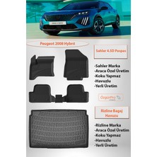 Sahler Peugeot 2008 Hybrıd 2025 ve Sonrası 4.5d Paspas Rizline 3D Bagaj Havuzu Alt Kademe