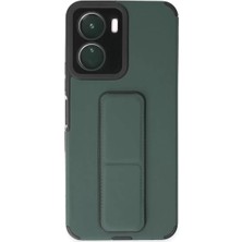 MarkEntegra Newface Vivo Y16 Kılıf Mega Standlı Silikon - Yeşil