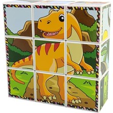 Aesco Dinozorlar 3D Manyetik Puzzle Seri 2 - (9 Mıknatıslı Küp 6 Dinazor Yapboz)