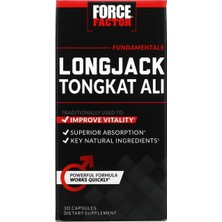 Force Factor Longjack Tong Ali 30 Kapsül – Bitkisel Ekstrakt | Günlük Takviye Desteği