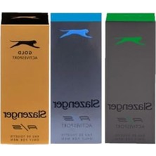 Aesco Slazenger 3'lü Erkek Parfüm Seti (Gold-Mavi-Yeşil) Active Sport 125ML Edt, Koztemslazengerkarmaparf