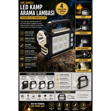 Mobee 300W Solar Kamp Lambası 10 Modlu Şarjlı LED Işıldak Powerbank Özellikli Çadır Feneri MKMP-0010