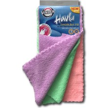 Vindex Mikrofiber Havlu Bez 3'lü Paket Yüksek Emicilik ve Uzun Ömürlü Çevre Dostu Kullanım