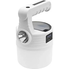 Mobee 300W Solar Kamp Lambası 3000 Lümen 10 Modlu Şarjlı LED Işıldak Powerbank Çadır Feneri MKMP-008