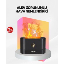 Nemere Alev Görünümlü Hava Nemlendirici Kumandalı LED Işıklı Aromatik Difüzör