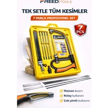 Freed Tools Kıl Testere Seti 7 Parça Profesyonel Ahşap Metal Kesim Testere Seti El Testeresi Seti