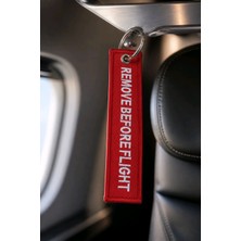 Remove Before Flight Nakışlı Bez Anahtarlık