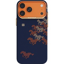 iPhone 17 Pro Uyumlu Kılıf M-Safe Şarj Özellikli Raptic Aramid Skin Chivalry Serisi Kapak Lacivert