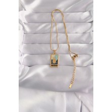 Youday Accessories 316L Çelik Gold Renk Karışık Mineli El Figür Tarot Kolye