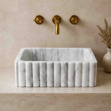 Carrara White Beyaz Mermer Lavabo