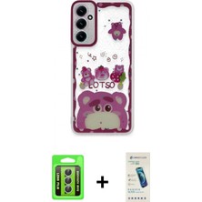 Pileli Store Pilelistore™ Galaxy A25 5g Kılıf Çekirdek Asil - Şeffaf Pasifik Cam Ekran Koruyucu + Raze Metal Kamera Lens - Gs
