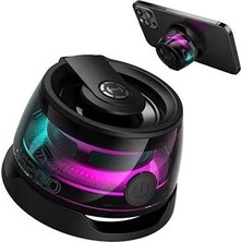 Telkur G200 Cepini Mıknatıslı Bluetooth Speaker  iPhone Android Telefon Standı  5W Mini Rgb Siyah