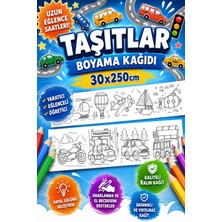 Taşıt Temalı Dev Boyama Rulosu 2,5 Metre