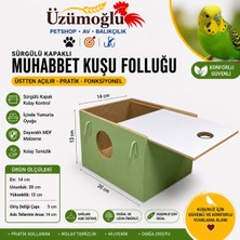 Üzümoğlu Muhabbet Kuşu Için Yuvalık Folluk Üstten Açılır Kuş Yuvalığı