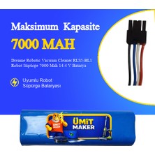 Ümit Maker Dreame Robotic Vacuum Cleaner Rls5-Bl1 Robot Süpürge 7000 Mah 14.4 V Batarya – Orjinal Uyumlu Uzun Ömürlü, Yüksek Performans Pil