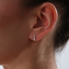 Cherry By Özkonak Sıralı Taşlı Altın Küpe