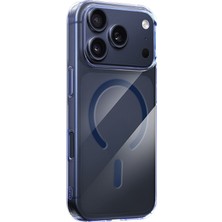 iPhone 17 Pro Max Uyumlu Kılıf M-Safe Şarj Özellikli Wiwu YXK-207 Invisible Pro Sert Pc Kapak Mavi