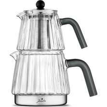 Jumbo Aura Glass Indüksiyon Tabanlı Çelik Çaydalık