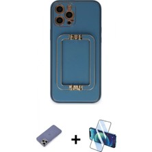 İlk El Grup Pilelistore™ iPhone 12 Pro Max Kılıf Kozmos Minimal Prime - Siyah 3D Antistatik Seramik Nano Ekran Koruyucu + Metal Kamera Lens Koruma Cam - Gd