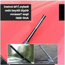 Calperia Karbon Siyah Renk Oto Radio Anteni, Universal Çubuk Anten ile Uyumlu