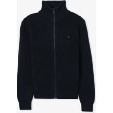 Tommy Hilfiger Flag Full Zip Çocuk Mavi Hırka