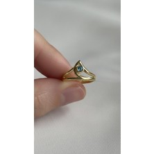 Wind Silver Sage Gold Yüzük 925 Ayar Ayarlı