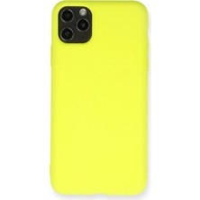 Die Grup Buğz Iphone 11 Pro Max Kılıf Nano Içi Kadife Silikon - Sarı