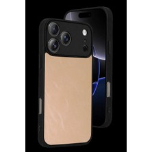 MGN Iphone 17 Pro Aras Deri Kapak - Pudra