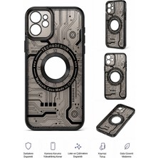 Akbix Accessory iPhone 11 Uyumlu Siyah Şeffaf Renkli Kılıf
