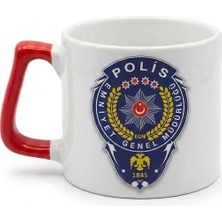 Desene Bak Polise Hediye Polis Rozeti Desenli Baskılı Hediye Kupa Bardak
