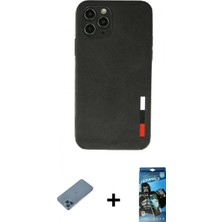 İlk El Grup Pilelistore™ iPhone 11 Pro Kılıf Doruk Asil Koleksiyonu - Siyah 34D Izgaralı Cam + Shine Kamera Lens Koruma Cam - Mı