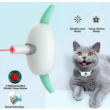 ART3 Şarjlı Otomatik Lazerli Kedi Oyun Tasması - Interaktif Kedi Oyuncağı Ayarlanabilir Silikon Başlık
