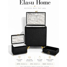 Elasu Modern ve Şık Banyo Sepeti Seti Siyah