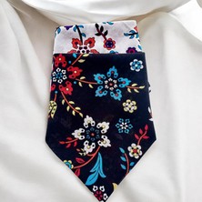 ALS Tasarım Dünyası Siyah ve Beyaz Ikili Çiçekli %100 Koton Bandana