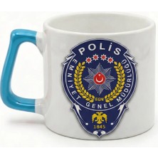 Desene Bak Polise Hediye Polis Rozeti Desenli Baskılı Hediye Kupa Bardak