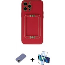 Pileli Store Pilelistore™ iPhone 12 Pro Max Kılıf Kozmos Minimal Prime - Siyah 3D Antistatik Seramik Nano Ekran Koruyucu + Metal Kamera Lens Koruma Cam - Gd