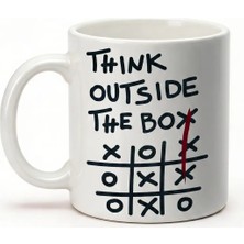 Desene Bak Think Out Side The Box Yazılı Hediye Seramik Kupa Bardak