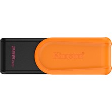 Kingston Datatraveler Exodia S USB Bellek - 256GB - USB 3.2 Gen 1 - USB Tip A - Siyah/turuncu
