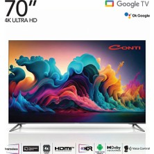 Conti CT70GT300U 70 4K UHD Frameless Google Tv