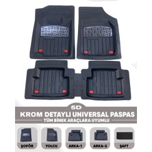 Alberto Rossi Bmw X1  2026 Model Uyumlu Enerox Krom 5d Havuzlu Paspas Universal-Yumuşak Kaymaz Taban