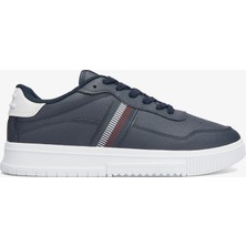 Tommy Hilfiger Supercup Stripes Tumbled Erkek Mavi Spor Ayakkabı