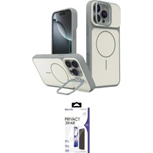 Elektronikçim Ieg™ iPhone 16 Pro Max Kılıf Iz Modern Prime - Siyah Bilvis 3x Ar Hayalet Cam Ekran Koruyucu El