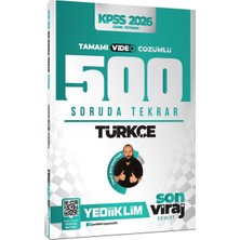 Yediiklim Yayınları 2026 Kpss Son Viraj Serisi Türkçe Tamamı Video Çözümlü 500 Soruda Genel Tekrar Kampı