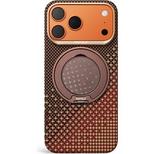 iPhone 17 Pro Kılıf Raptic 2in1 Bundle Kit Aramid Skin Serenity Serisi Stand ve Kapak Kahverengi