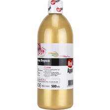 Red Apple Altın Renkli Metalik Kumaş Boyası 500 ml Örtücü Renkler ile Her Türlü Kumaşa Uygulanabilir