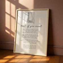 Ninastore "toz Almak Zorundaysan" Şiir Baskısı - Ilham Verici Duvar Sanatı - Anlamlı Alıntı Posteri - Hayat