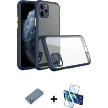 İlk El Grup Pilelistore™ iPhone 11 Pro Max Kılıf Nova Asil Özel Seri - Siyah 3D Antistatik Seramik Nano Ekran Koruyucu + Metal Kamera Lens Koruma Cam - Gs